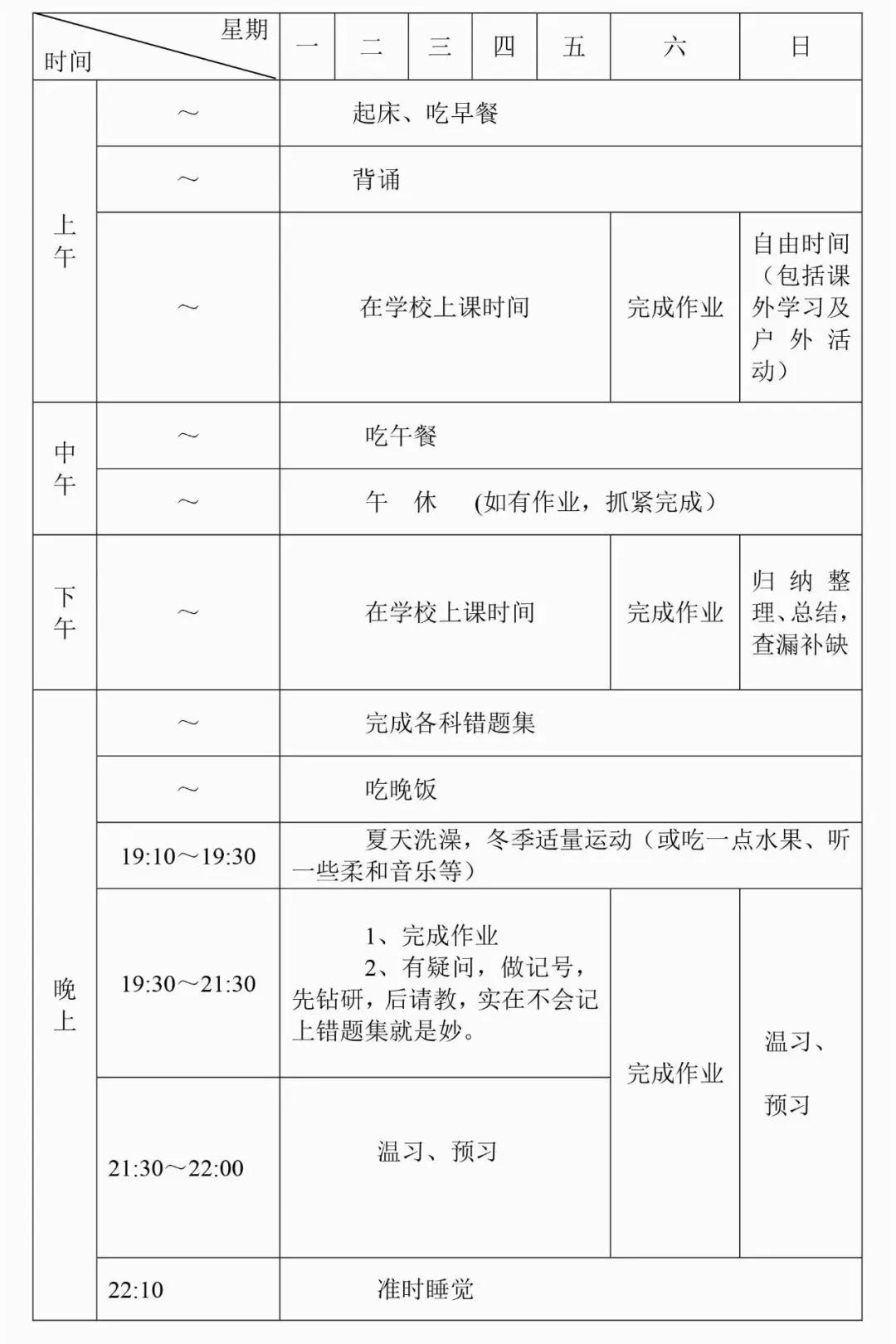 “媽媽，你能不能別管我學習！”這位媽媽的回答夠狠（附學習計劃表）
