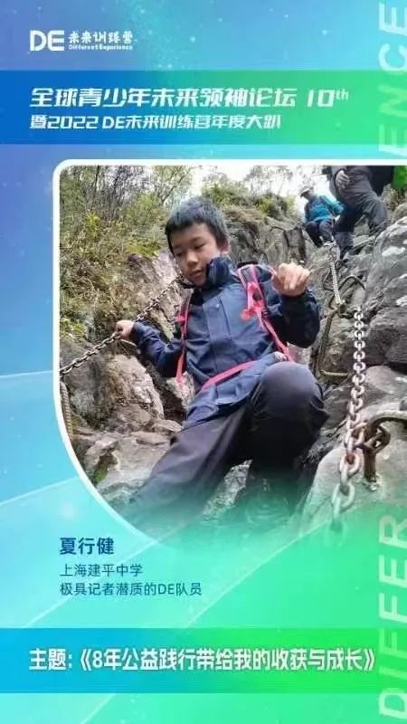 公益榜樣|《八年公益踐行帶給我的收穫與成長》——有斯公益小記者夏行健受邀在“全球青少年未來領袖論壇”做主題分享