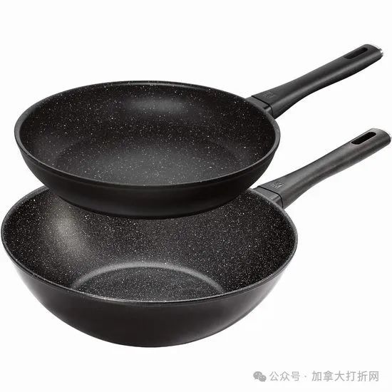 白菜價！雙立人超耐用不粘底中式炒鍋2件套2.8折89.99元包郵！