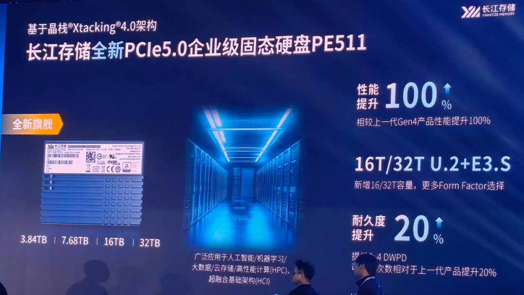 長江儲存推出PCIe5.0企業級固態盤PE511單盤最高32TB