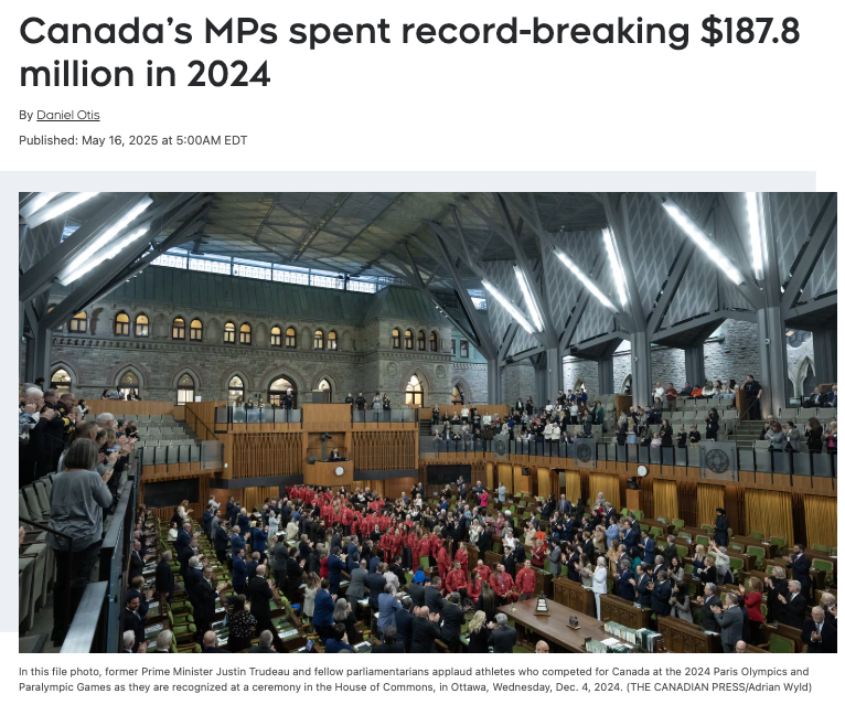 $1.878億！2024年加拿大議員支出創紀錄！光差旅費花了$3200萬！
