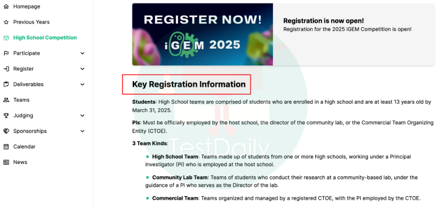 iGEM2025高中組正式開放報名！關鍵資訊需牢記