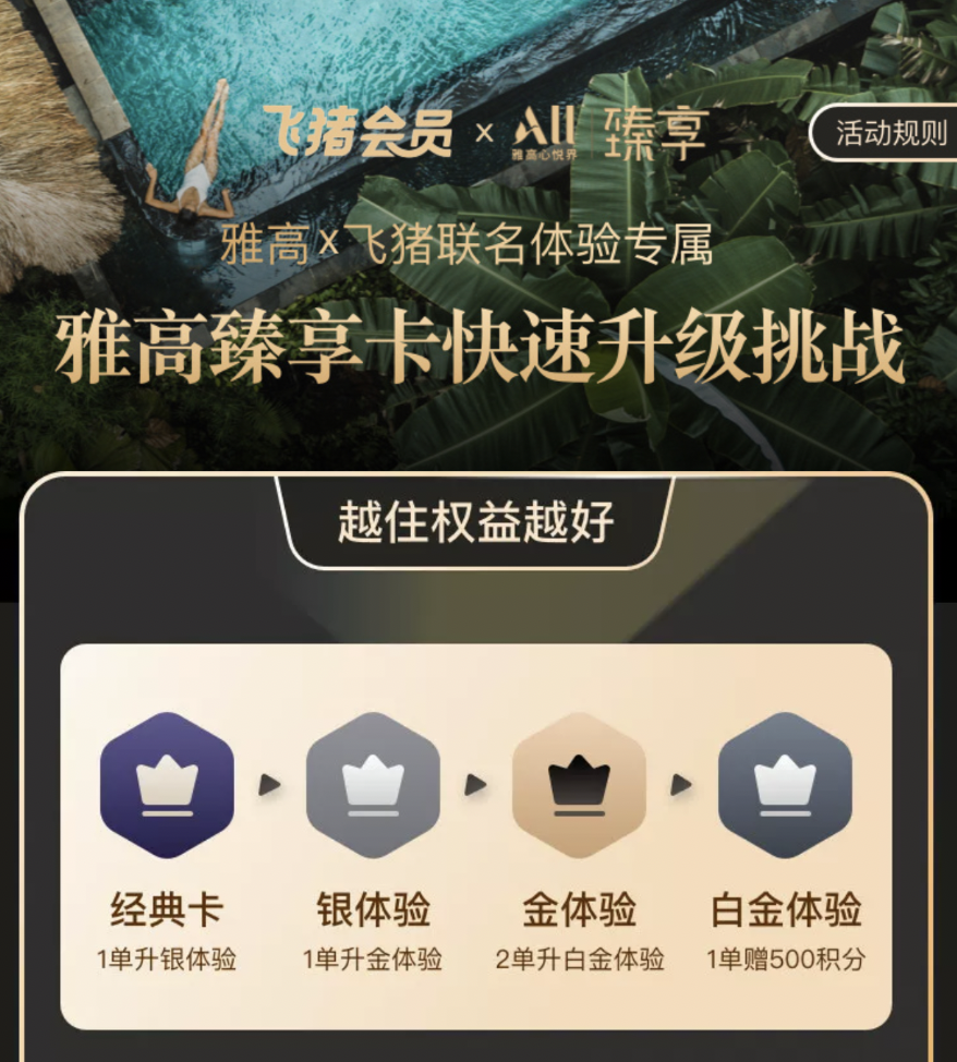 白金送1年！這張雅高真香卡，又升級了！