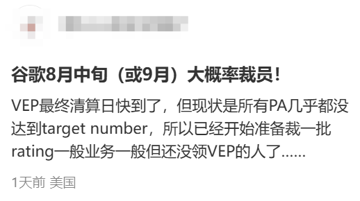 谷歌被曝8月中旬大裁員！VEP後手動清除“rating不達標者”！