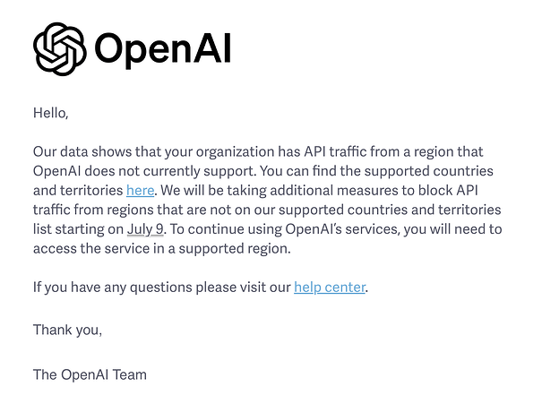 OpenAI對中國“停服”，國內大模型搶奪戰進入下半場