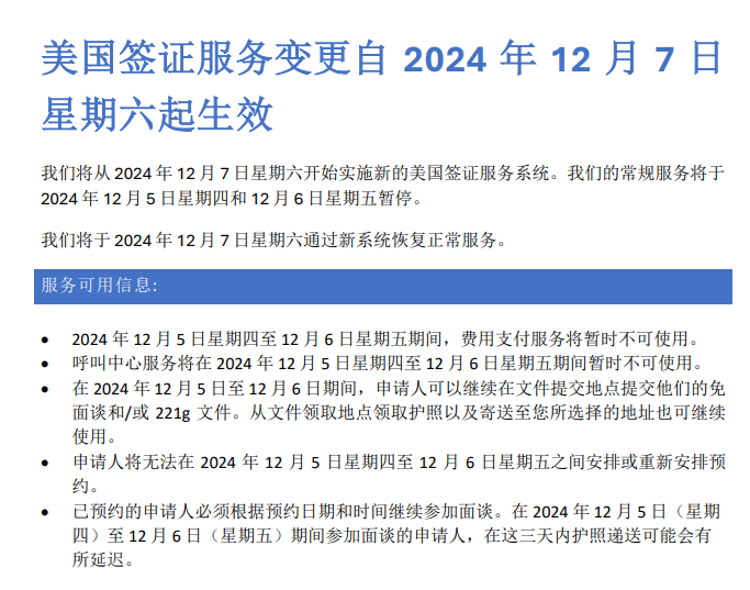 美籤系統大改革！將於2024年12月7日全面升級！