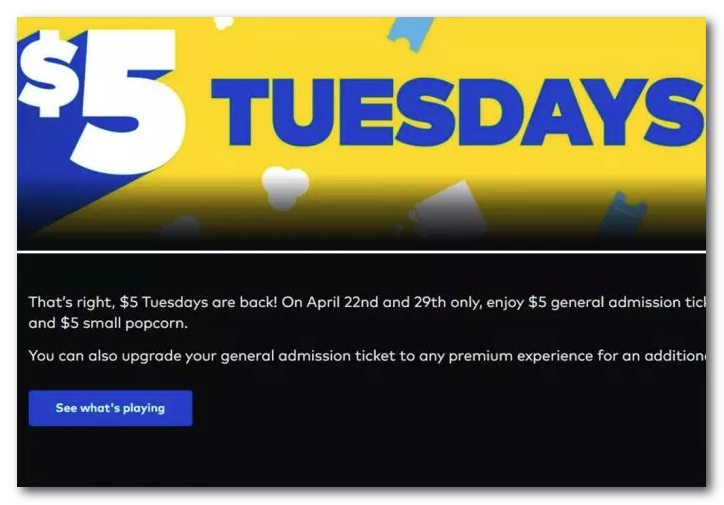 Cineplex電影票優惠又來啦小份爆米花也僅需$5！