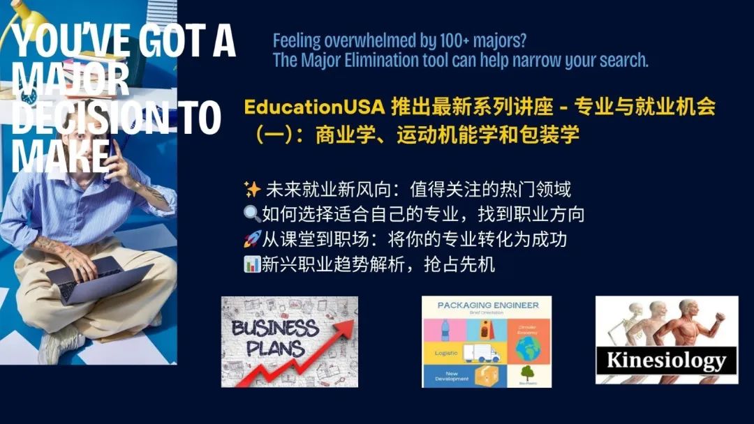 【EducationUSA線上講座】專業與就業機會系列（一），2月22日，週六，晚上20：00-21：30