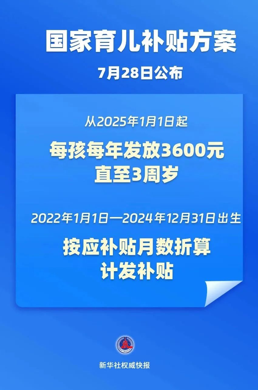 2022年之後出生的孩子，全部發錢
