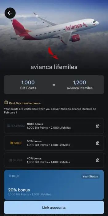 BiltRentDay活動【更新：AVLifeMiles20％-100％轉點Bonus】