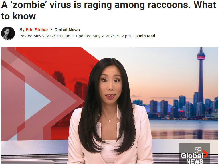 恐怖！多倫多“殭屍”病毒在這種動物中傳播，染病後會像著魔一般站著咆哮！