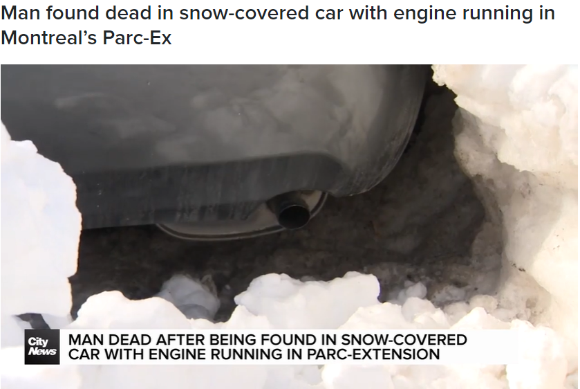 加拿大男子困死在積雪覆蓋的車內，發動機還在執行！還有小女孩被埋於雪隧道….