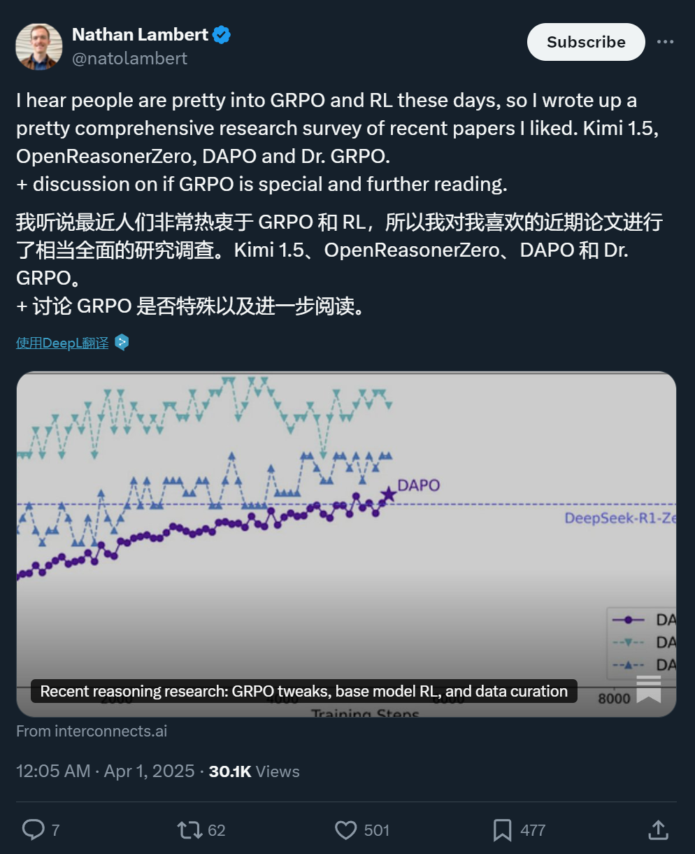 DeepSeek用的GRPO有那麼特別嗎？萬字長文分析四篇精品論文