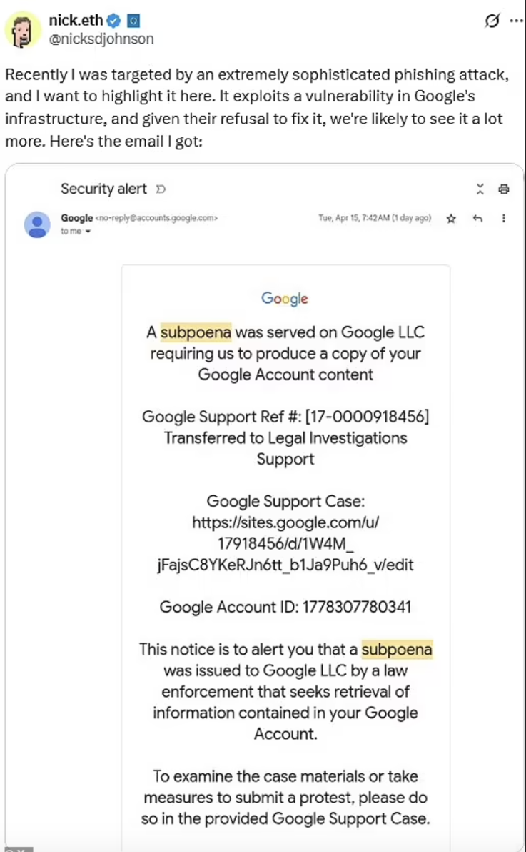 Gmail向所有18億使用者發出緊急警告：這封郵件千萬別點！