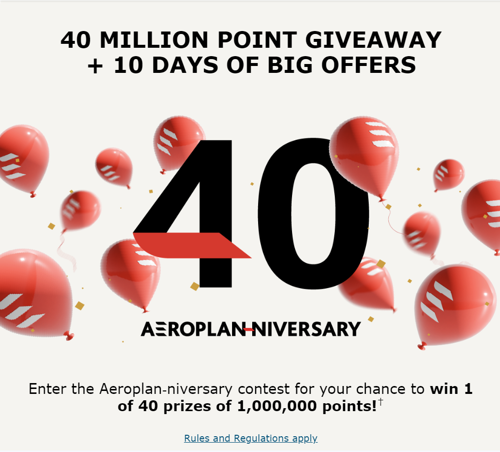 加航Aeroplan40週年系列活動