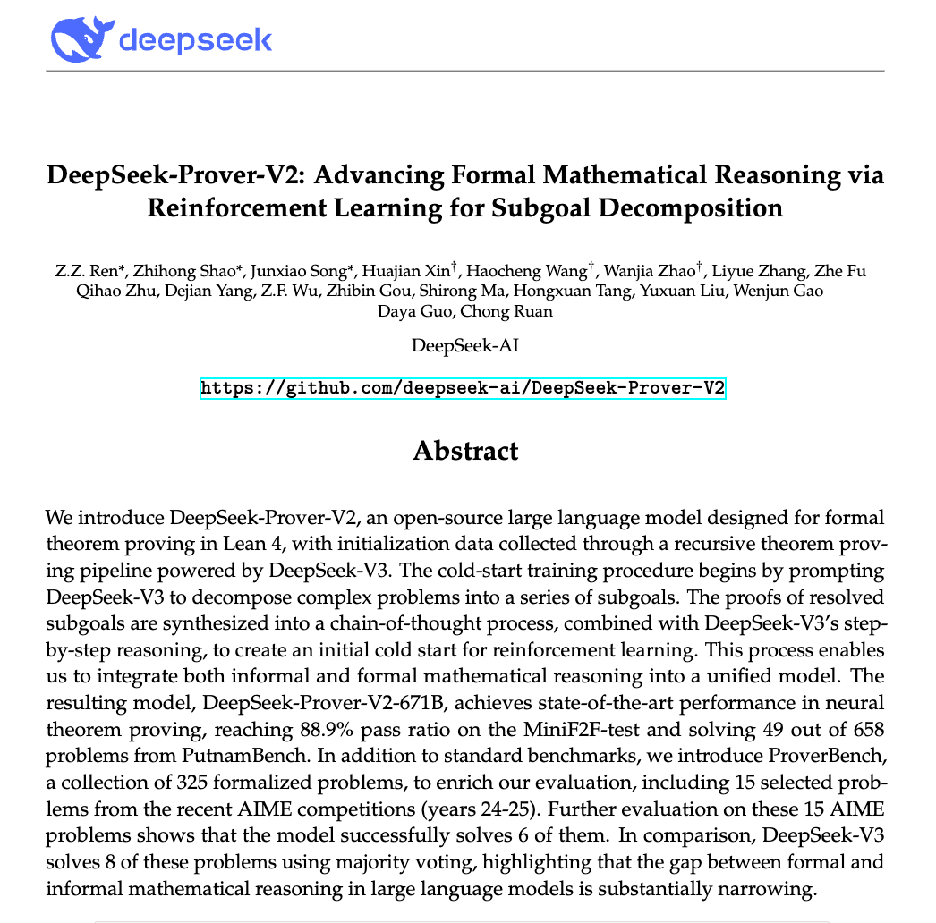 DeepSeek「五一禮包」來了！新開源模型數學推理能力大提升｜附實測細節