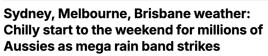 巨型雨帶橫掃澳洲東海岸！多地迎強降雨，昆州或發洪水警報