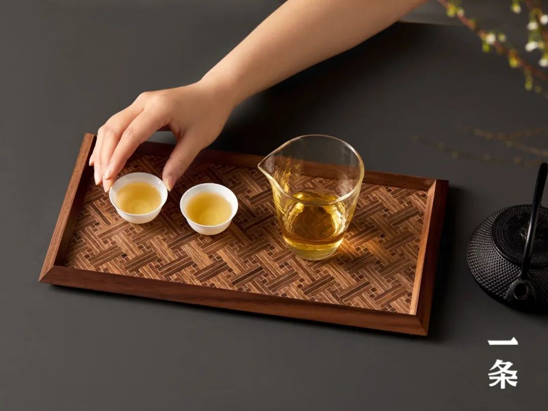 手作寄木細工茶盤，東方紋樣美學瑰寶，清雅大氣，宜用宜藏